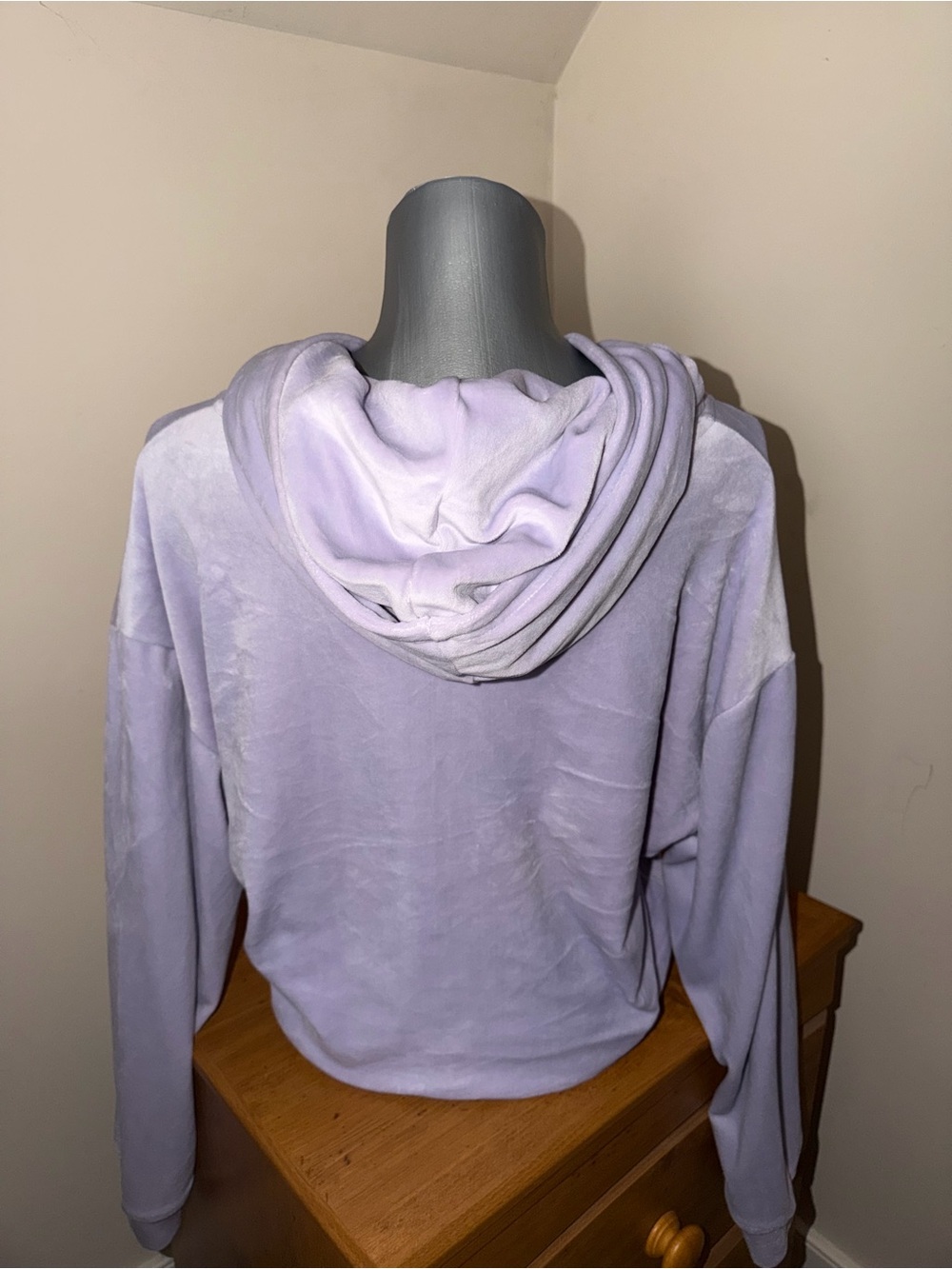Purple Cropped Velvet Jacket L - Picture 2 of 4